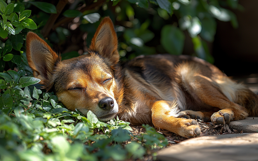 A dog with arthritis disease