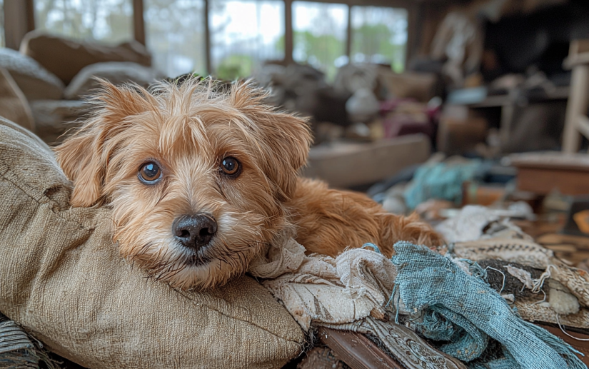 a mischievous dog 