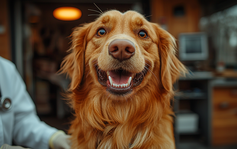 a dog with good dental health