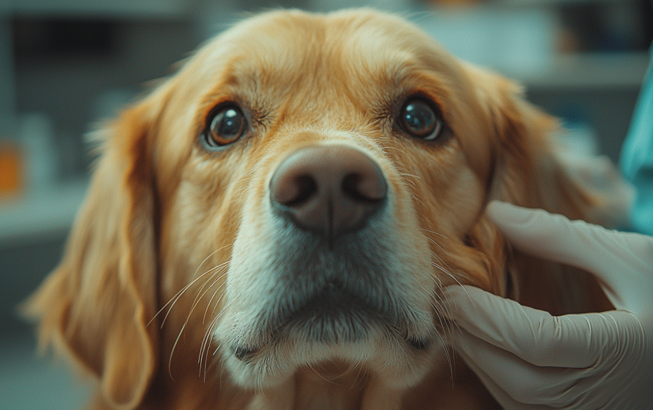 dog suffering from ear infection