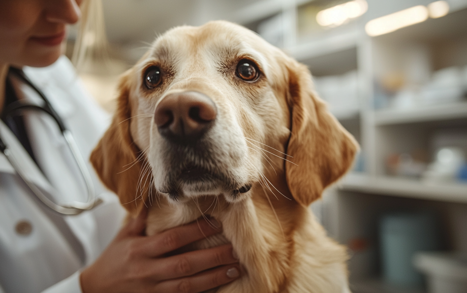 dog with ear infection