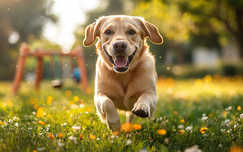 dog enjoying fun outdoor activities