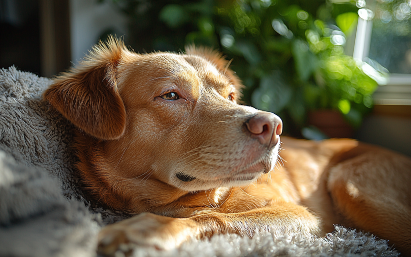 dog suffering from bad skin allergy