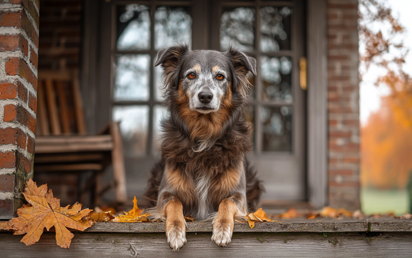 a dog suffering from heartworm