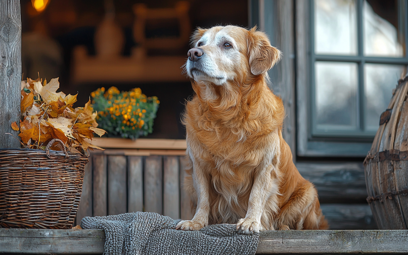 a dog with heartworm illness