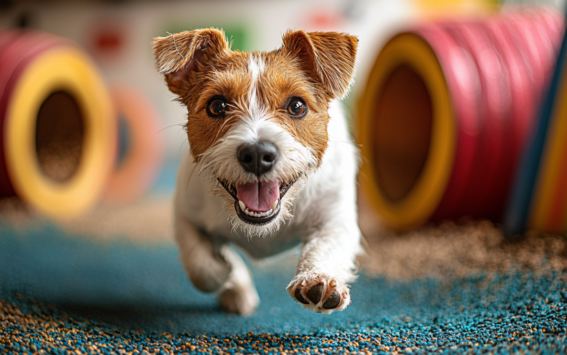 Outdoor dog exercise equipment