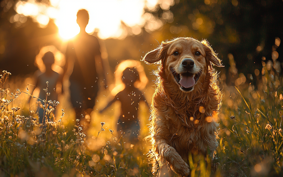 golden retriever family dog