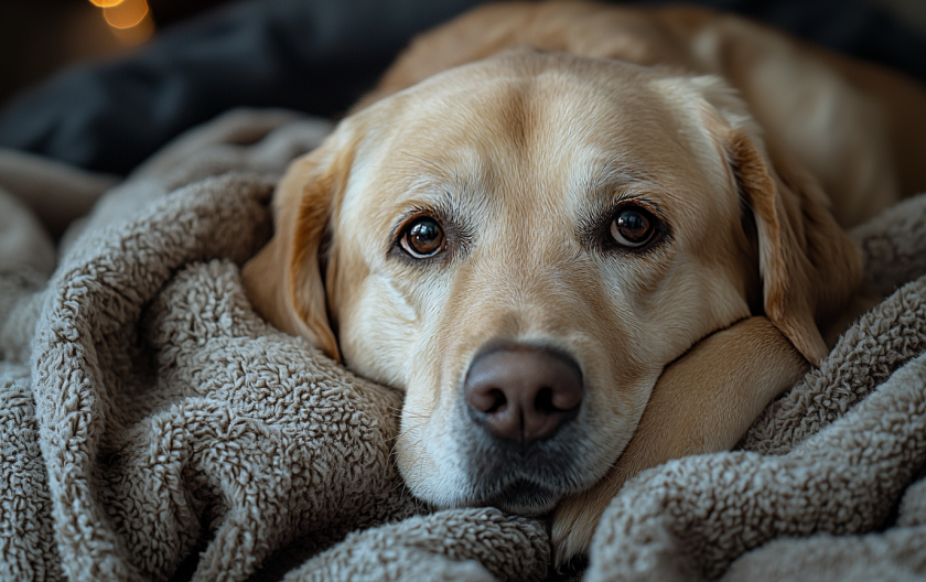 A dog with Kennel Cough