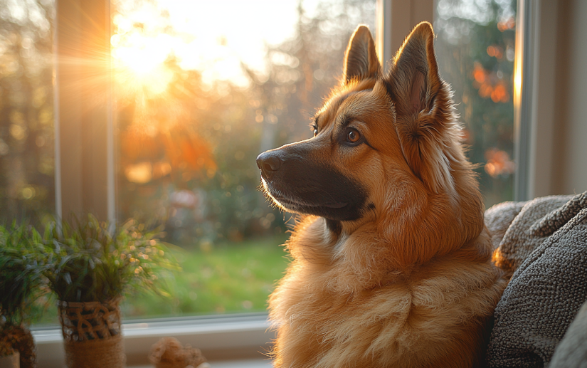 a dog eagerly seeking attention 