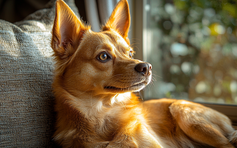 a loyal dog eagerly seeking attention